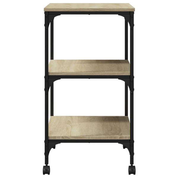 vidaXL Skriverbord 3 hyller sonoma eik 50x41x75 cm konstruert tre