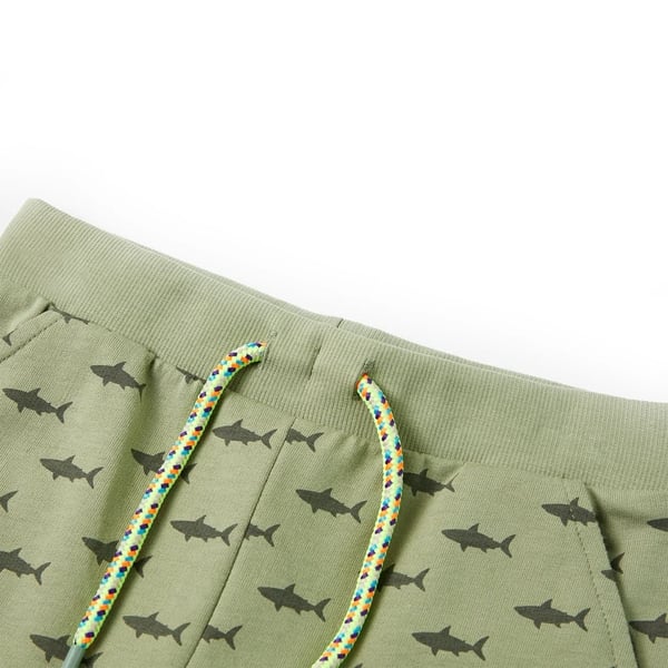 vidaXL Barneshorts med snor lysekaki 116