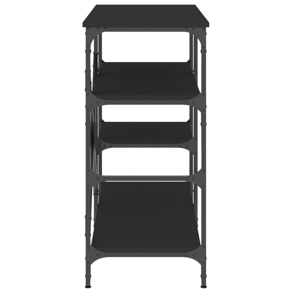 vidaXL Bakehylle svart 90x40x84 cm konstruert tre og metall