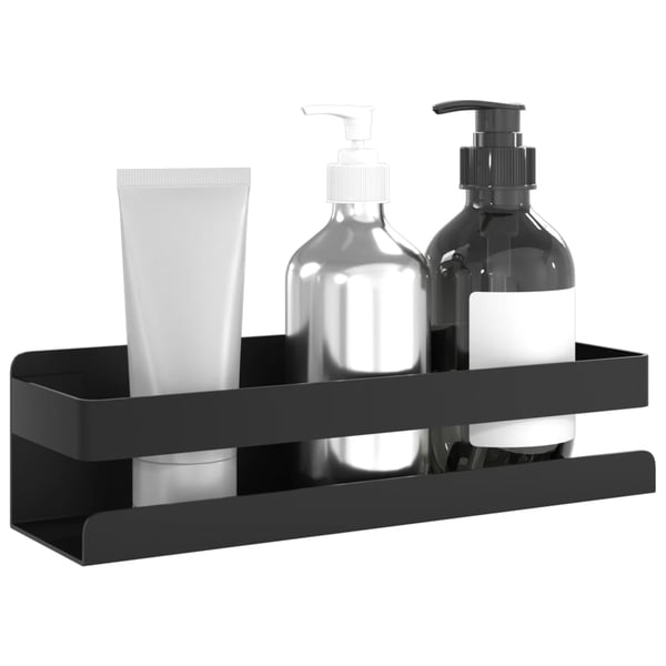 vidaXL Dusjhylle matt svart 23x6,5x6 cm børstet 304 rustfritt stål