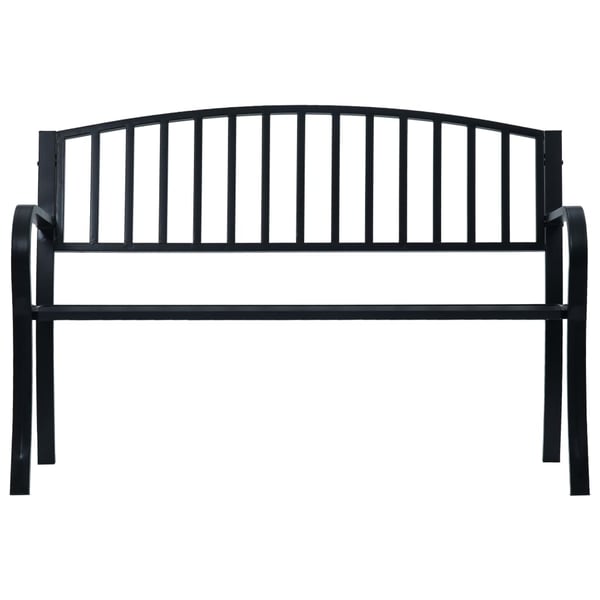 vidaXL Hagebenk svart 120 cm stål