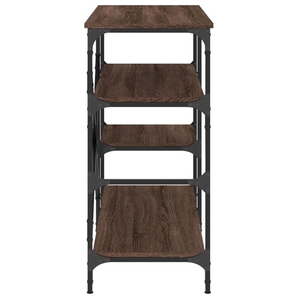 vidaXL Bakehylle brun eik 90x40x84 cm konstruert tre og metall