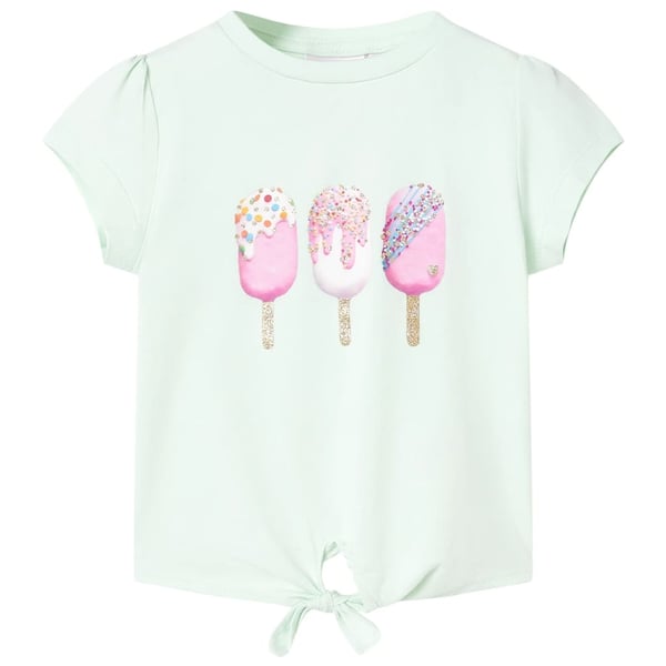 vidaXL T-shirt til børn str. 140 lys mintgrøn