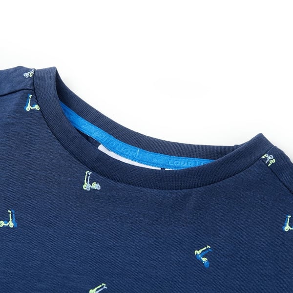 vidaXL T-shirt til børn str. 104 mørkeblå