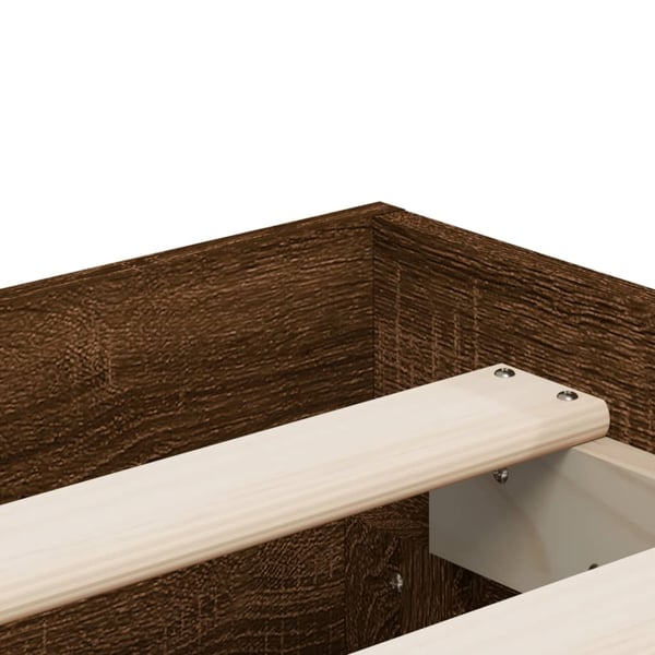 vidaXL Sengeramme med skuffer sonoma eik 150x200 cm konstruert tre