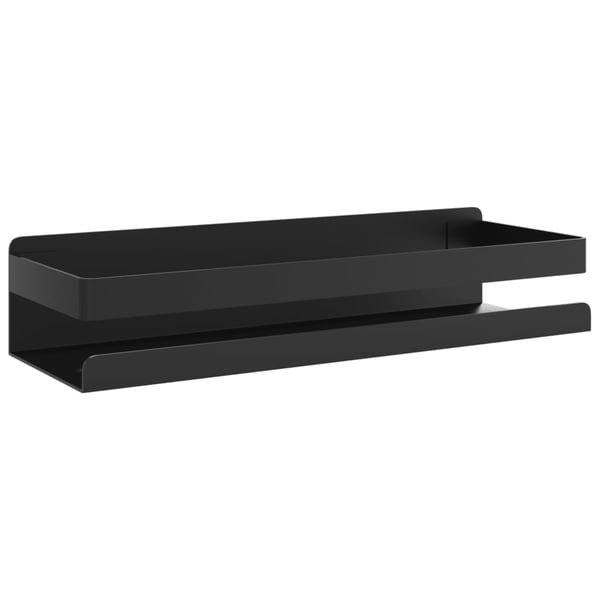 vidaXL Dusjhylle matt svart 30x10x6 cm børstet 304 rustfritt stål
