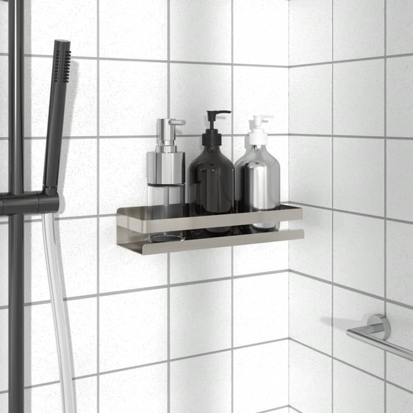 vidaXL brusehylde 30x10x6 cm børstet 304 rustfrit stål
