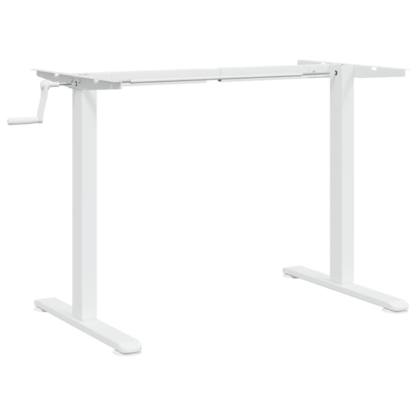 vidaXL Stående ramme for skrivebord hvit (94-135)x60x(70-114) cm stål