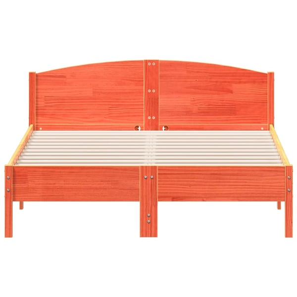 vidaXL Sengeramme uten madrass brun 150x200 cm heltre furu