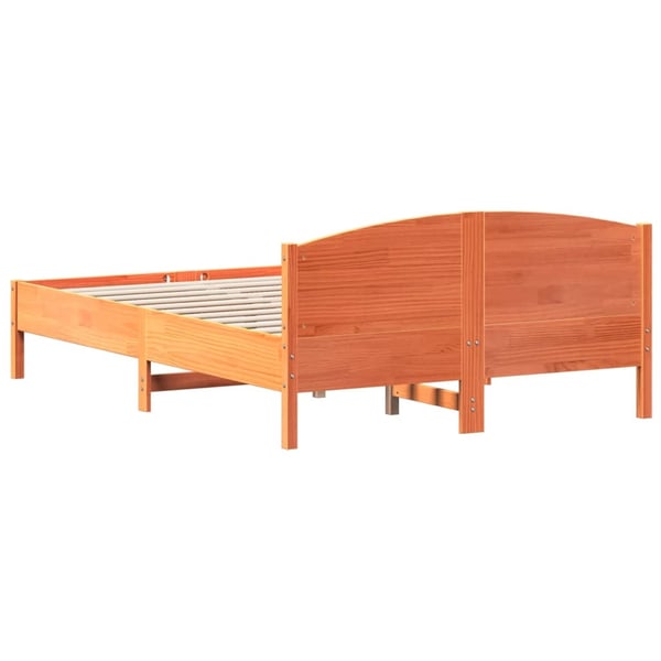 vidaXL Sengeramme uten madrass brun 150x200 cm heltre furu