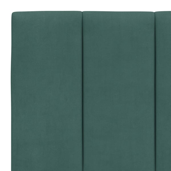 vidaXL sengeramme med LED uden madras Hanko 200x200 cm velour mørkegrøn