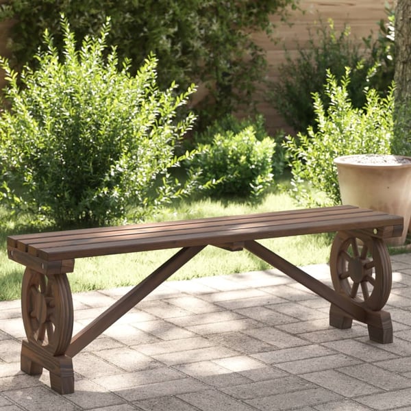 vidaXL Hagebenk 115 cm heltre gran