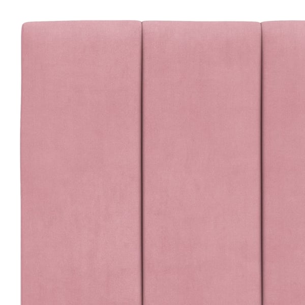 vidaXL sengeramme med LED uden madras Hanko 80x200 cm velour pink