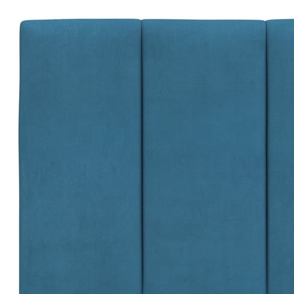 vidaXL sengeramme med LED uden madras Hanko 160x200 cm velour lyseblå