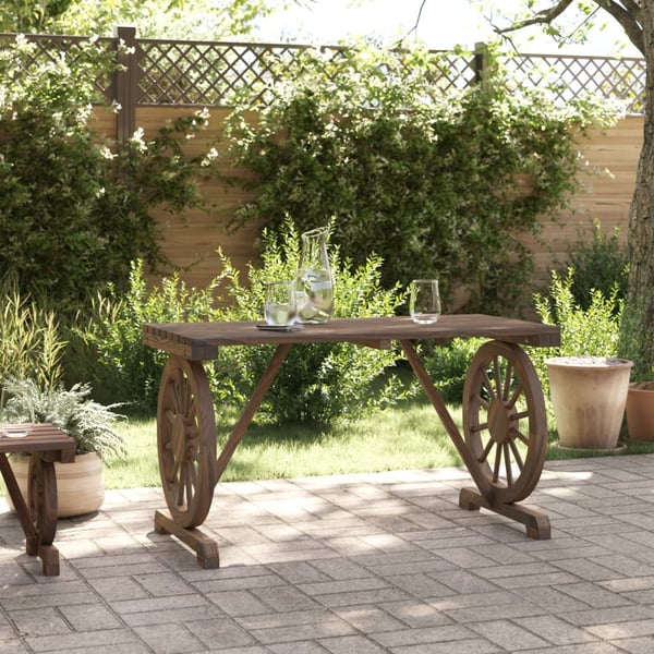vidaXL havebord 115x55x65 cm massivt grantræ