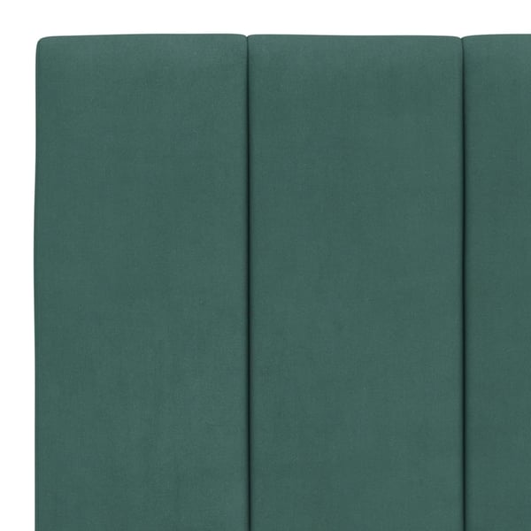vidaXL sengeramme med LED uden madras Hanko 180x200 cm velour mørkegrøn