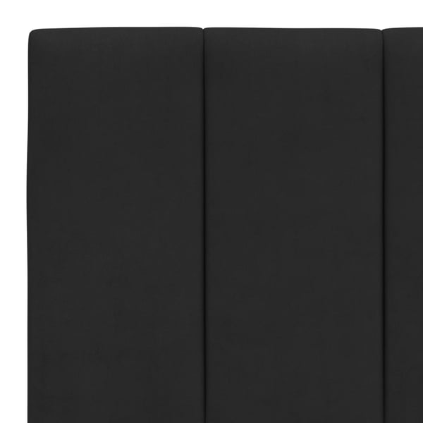 vidaXL sengeramme med LED uden madras Hanko 160x200 cm velour sort