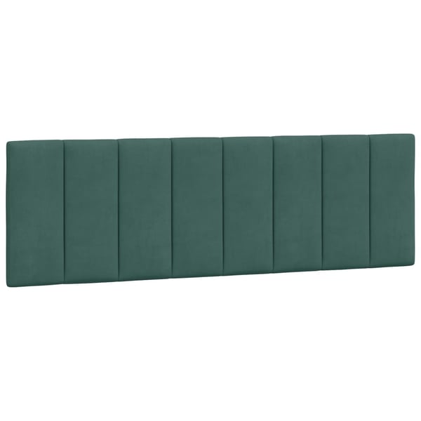 vidaXL sengeramme med LED uden madras Hanko 160x200 cm velour mørkegrøn
