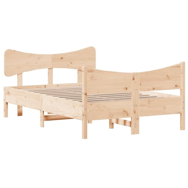Sengeramme Uten Madrass Voksbrun 120X190 Cm Heltre Furu