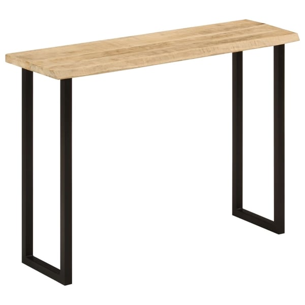 vidaXL konsolbord med naturlig kant 105x33x76 cm massivt mangotræ