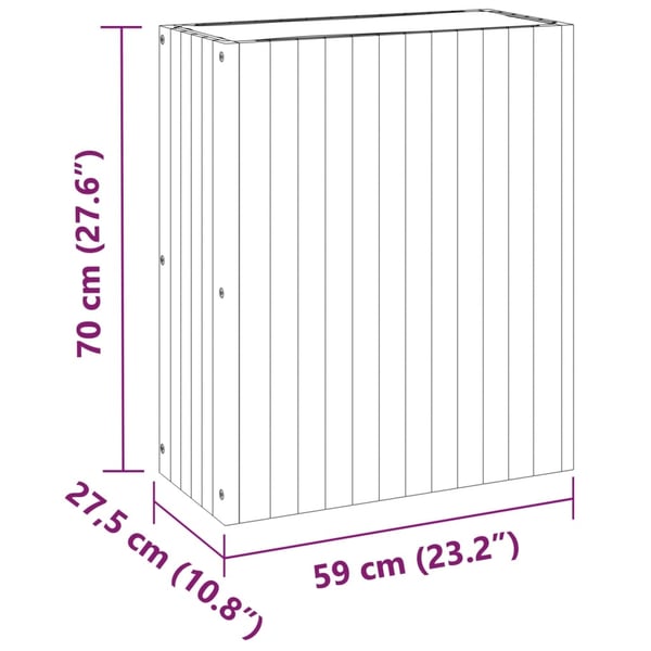 vidaXL Plantekasse 59x27,5x70 cm helte akasie