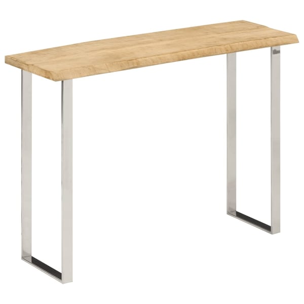 vidaXL Konsolipöytä elävillä reunoilla 105x33x76 cm täysi mangopuu