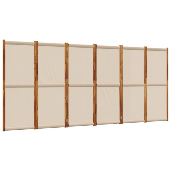 vidaXL Romdeler 6 paneler gråbrun 420x180 cm