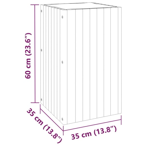 vidaXL Plantekasse 35x35x60 cm helte akasie