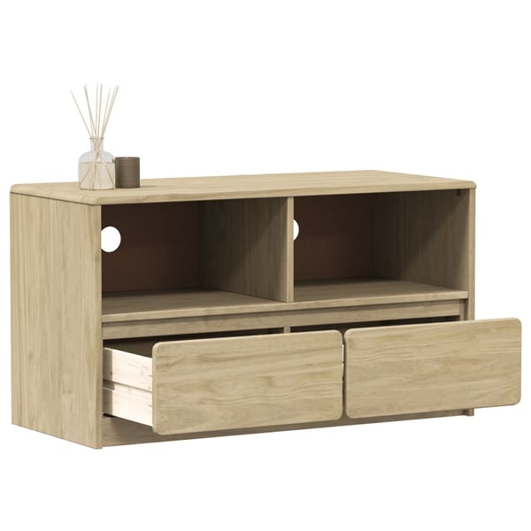 vidaXL TV-benk SAUDA 99x43x55 cm heltre furu