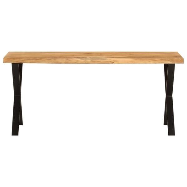 vidaXL Benk med naturlig kant 105 cm heltre akasie