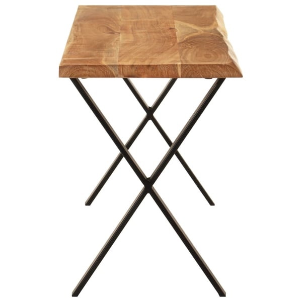 vidaXL Benk med naturlig kant 105 cm heltre akasie
