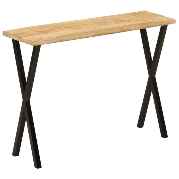 vidaXL Konsollbord med naturlig kant 105x33x76 cm heltre mango