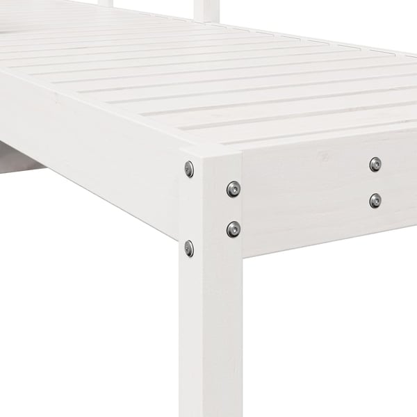 vidaXL Solseng hvit 199,5x62x55 cm heltre furu