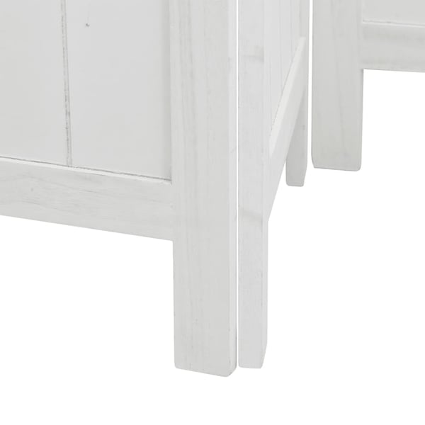 vidaXL Romdeler 3 paneler hvit heltre keisertre