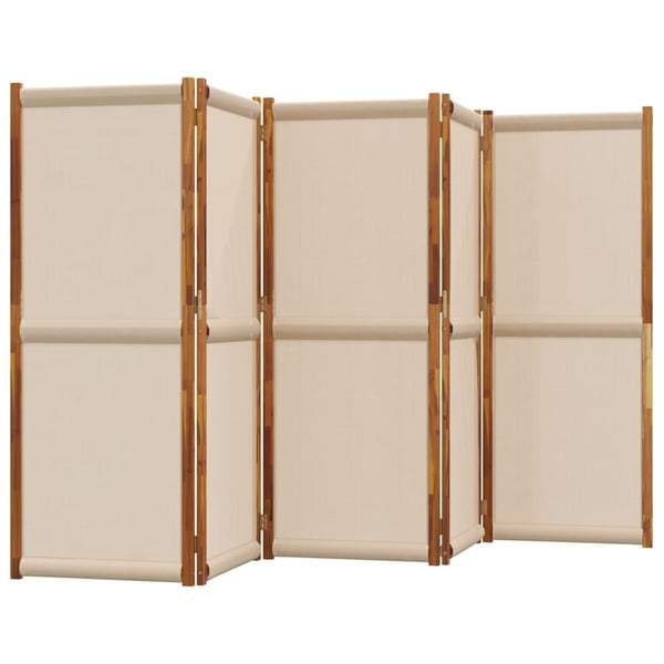 vidaXL Romdeler 5 paneler gråbrun 350x180 cm