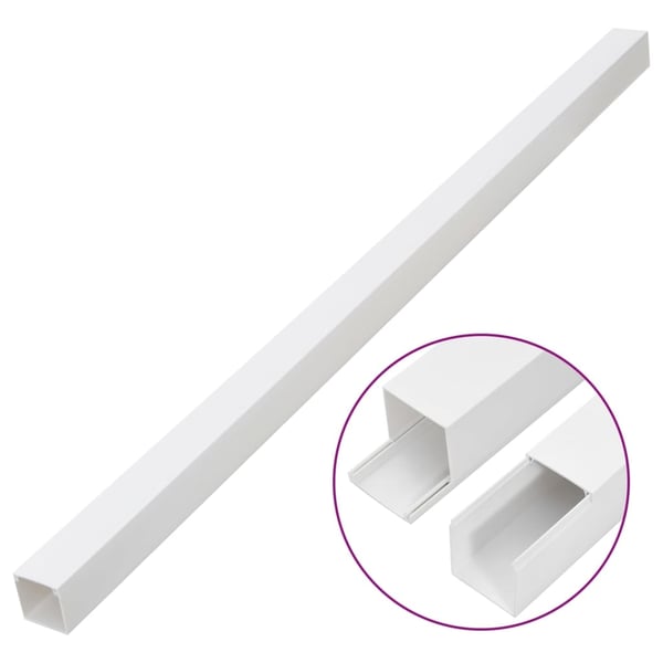 vidaXL kabelkanaler 100x60 mm 10 m PVC