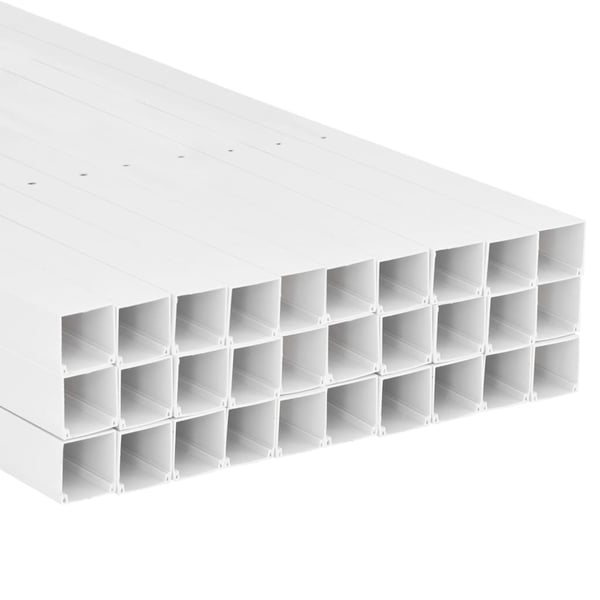 vidaXL kabelkanaler 60x60 mm 30 m PVC