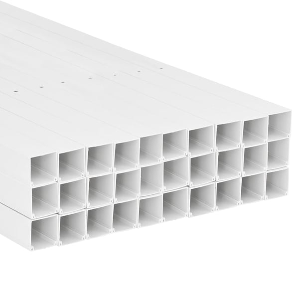 vidaXL kabelkanaler 100x60 mm 30 m PVC