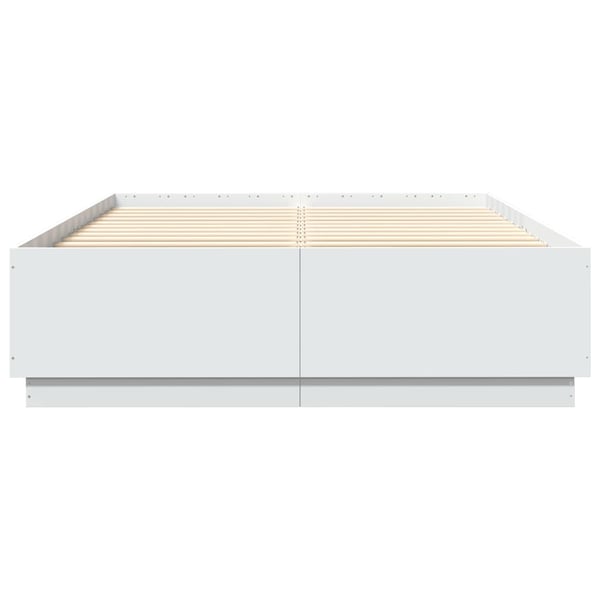 vidaXL Sengeramme hvit 150x200 cm konstruert tre