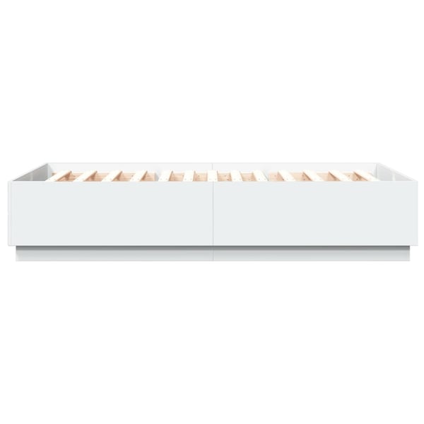 vidaXL Sengeramme hvit 150x200 cm konstruert tre