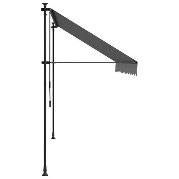 vidaXL Uttrekkbar markise antrasitt 300x150 cm stoff og stål