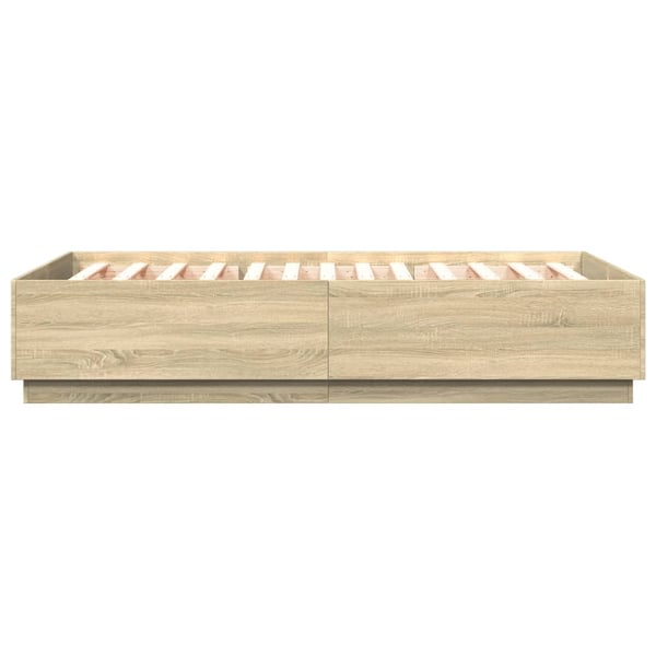 vidaXL Sengeramme sonoma eik 140x200 cm konstruert tre