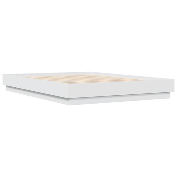 vidaXL Sengeramme hvit 160x200 cm konstruert tre