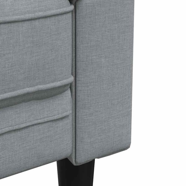 vidaXL 3-personers Chesterfield-sofa stof lysegrå