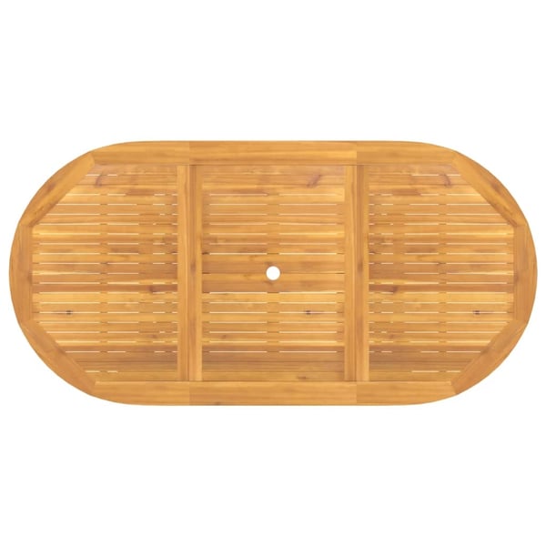 vidaXL havebord med udtræk 110-160x80x75 cm massivt teaktræ