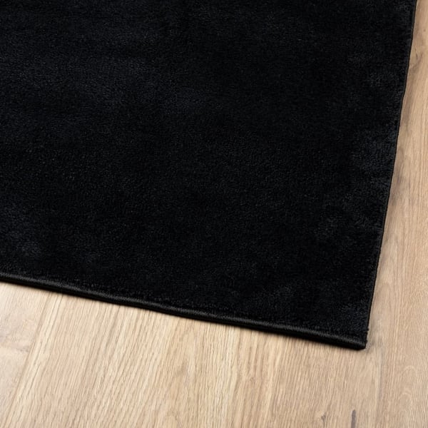 vidaXL Teppe OVIEDO kort luv svart 120x120 cm