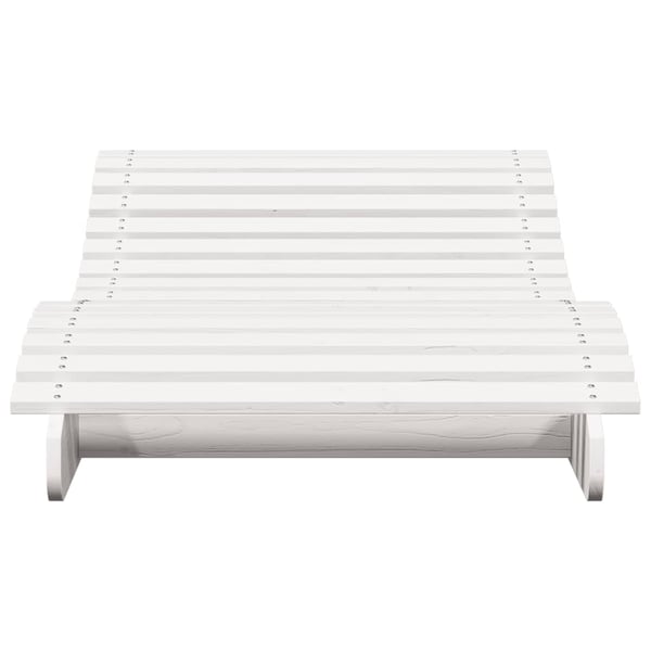 vidaXL liggestol 205x80x31,5 cm massivt fyrretræ hvid