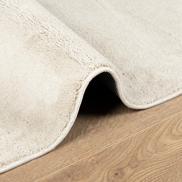 vidaXL Teppe OVIEDO kort luv beige 200x200 cm