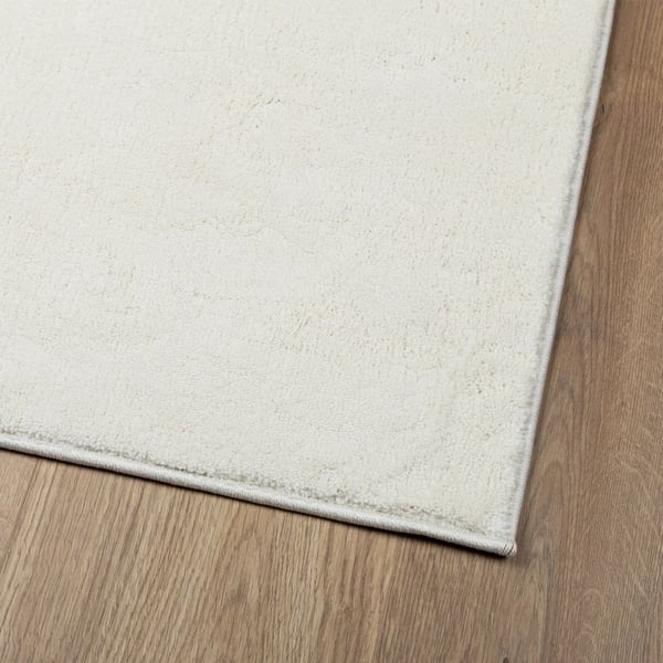 vidaXL gulvtæppe OVIEDO 120x170 cm kort luv cremefarvet