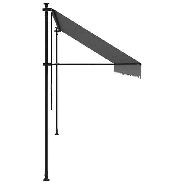 vidaXL Uttrekkbar markise antrasitt 400x150 cm stoff og stål